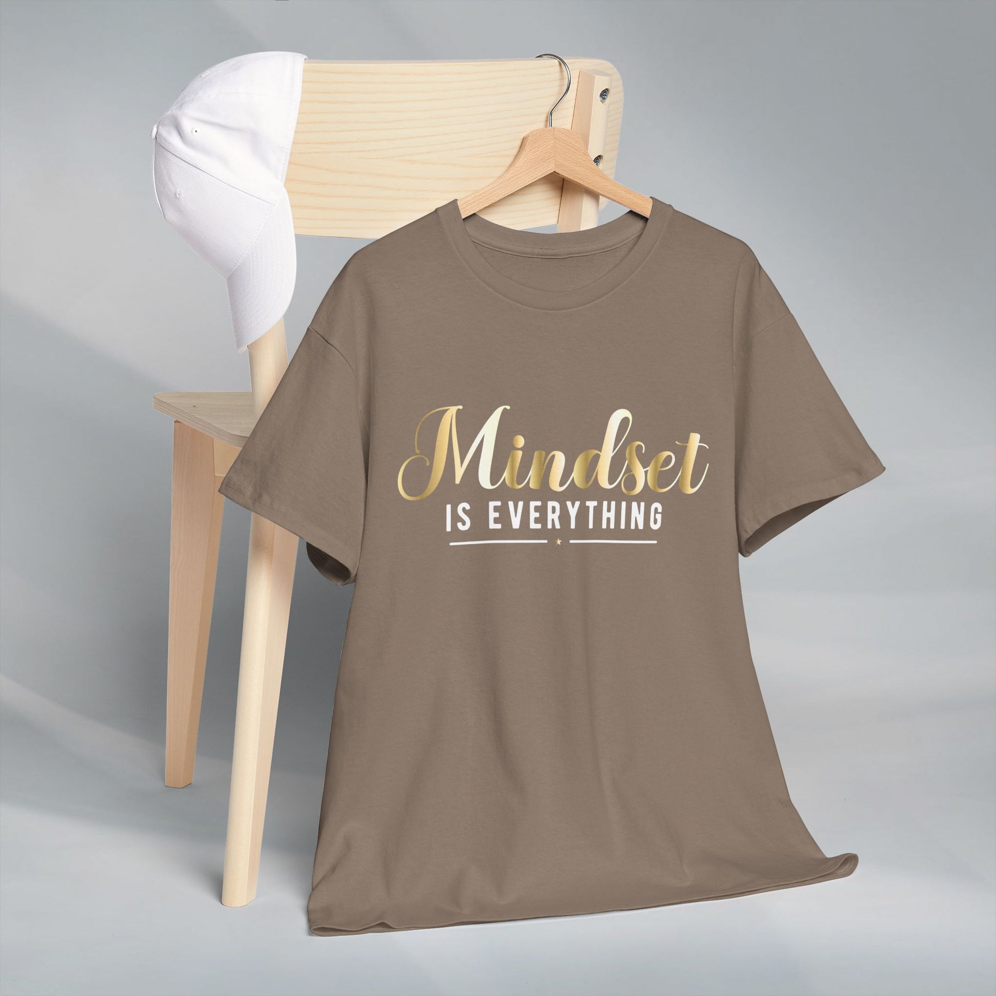 Mindset Unisex Heavy Cotton Tee - Inspirational T-Shirt for Positive Thinking - GULLYDESIGN