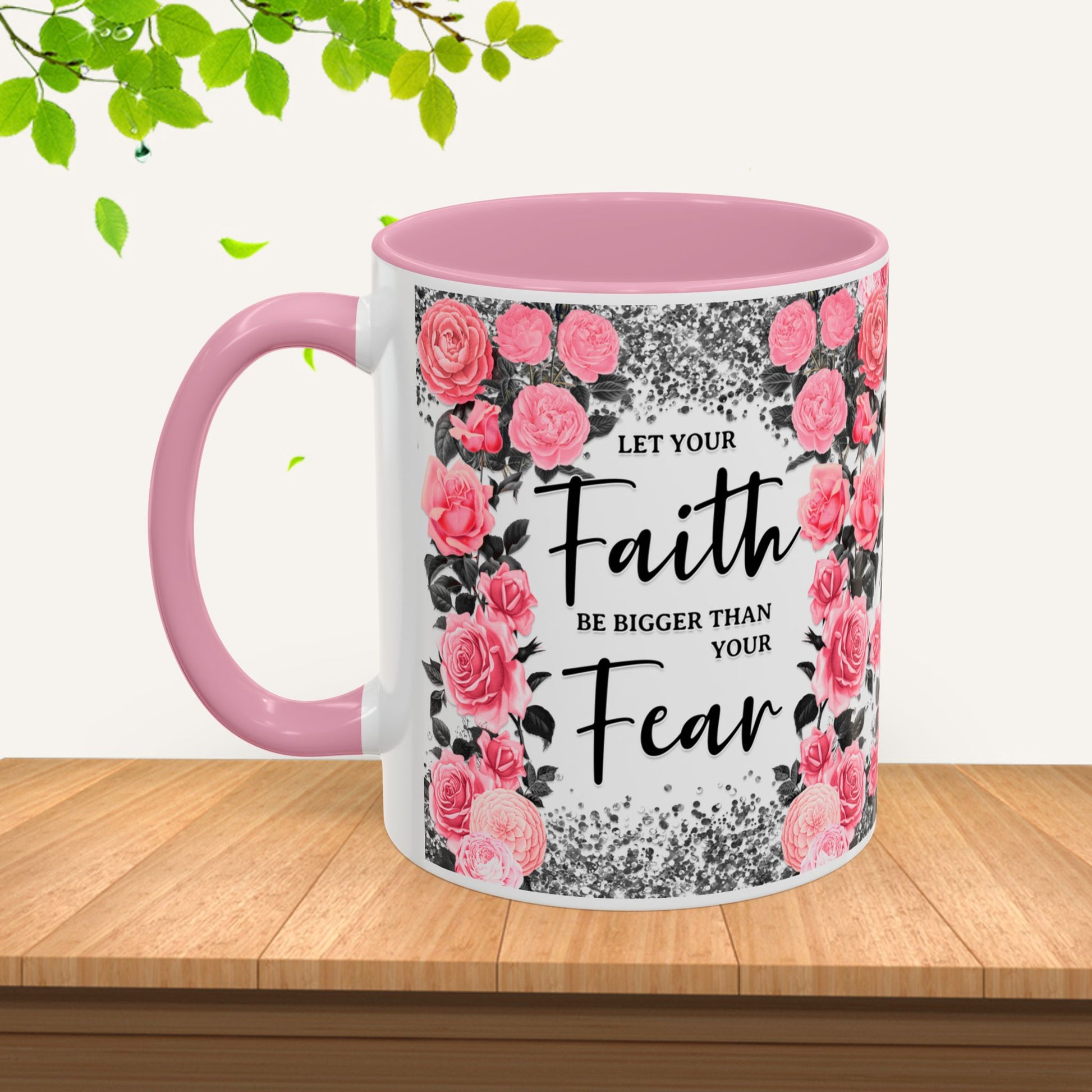 Colorful Floral Faith Mugs - Inspirational Coffee Cups for Home & Gifts - GULLYDESIGN