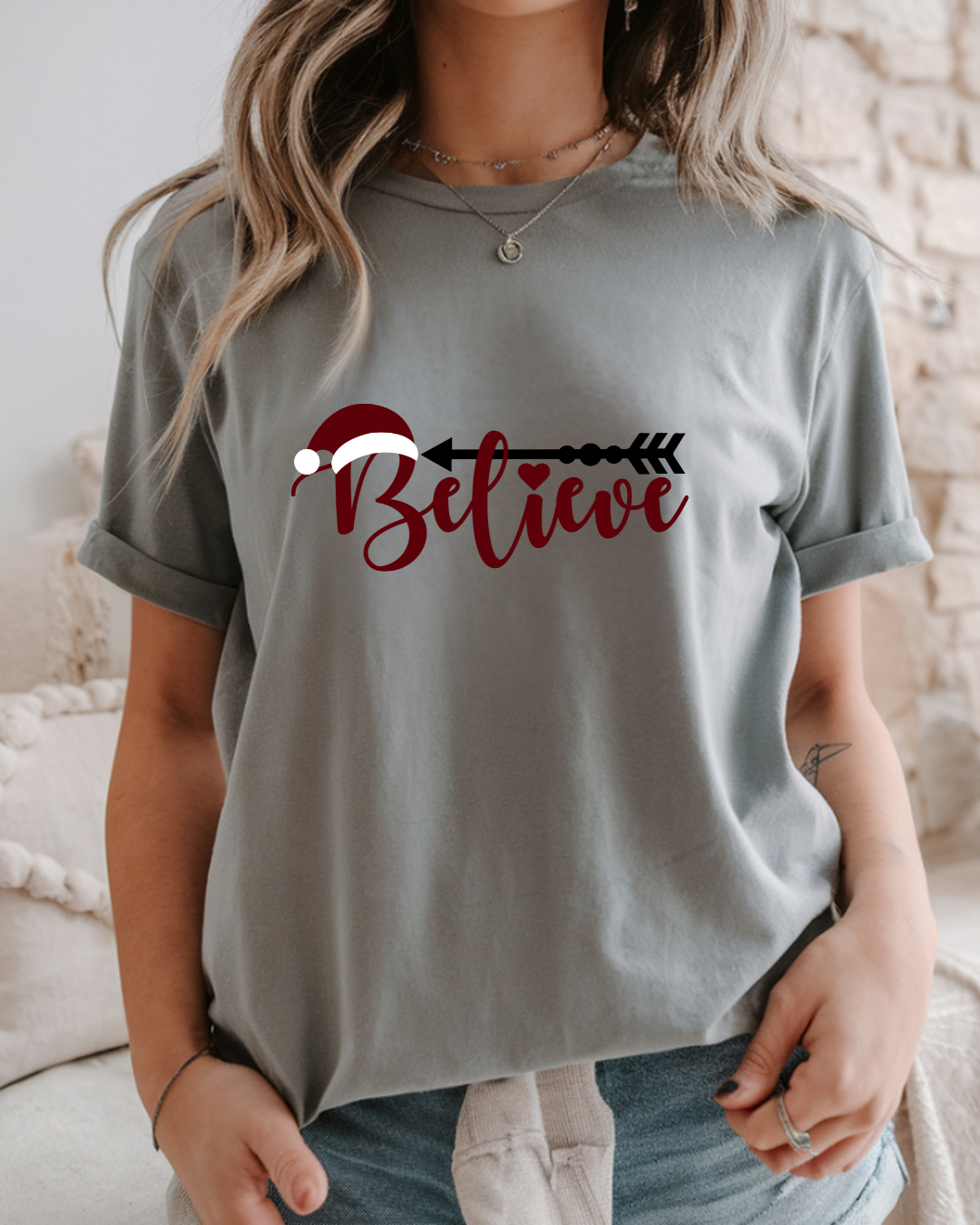 “Santa Believes…” Christmas Graphic T-Shirt