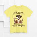 Just a Mom Heavy Cotton Tee - Funny Mom Shirt - GULLYDESIGN