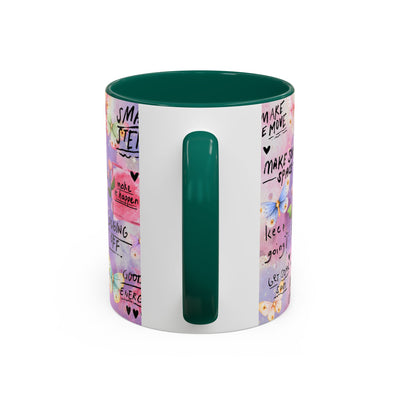 Inspirational Grateful and Thankful Butterfly Mug - Colorful 11oz & 15oz Coffee Cup with Motivational Quotes