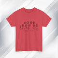 Inspirational Unisex Heavy Cotton Tee - 'Oh How He Loves Us' John 4:10 - GULLYDESIGN