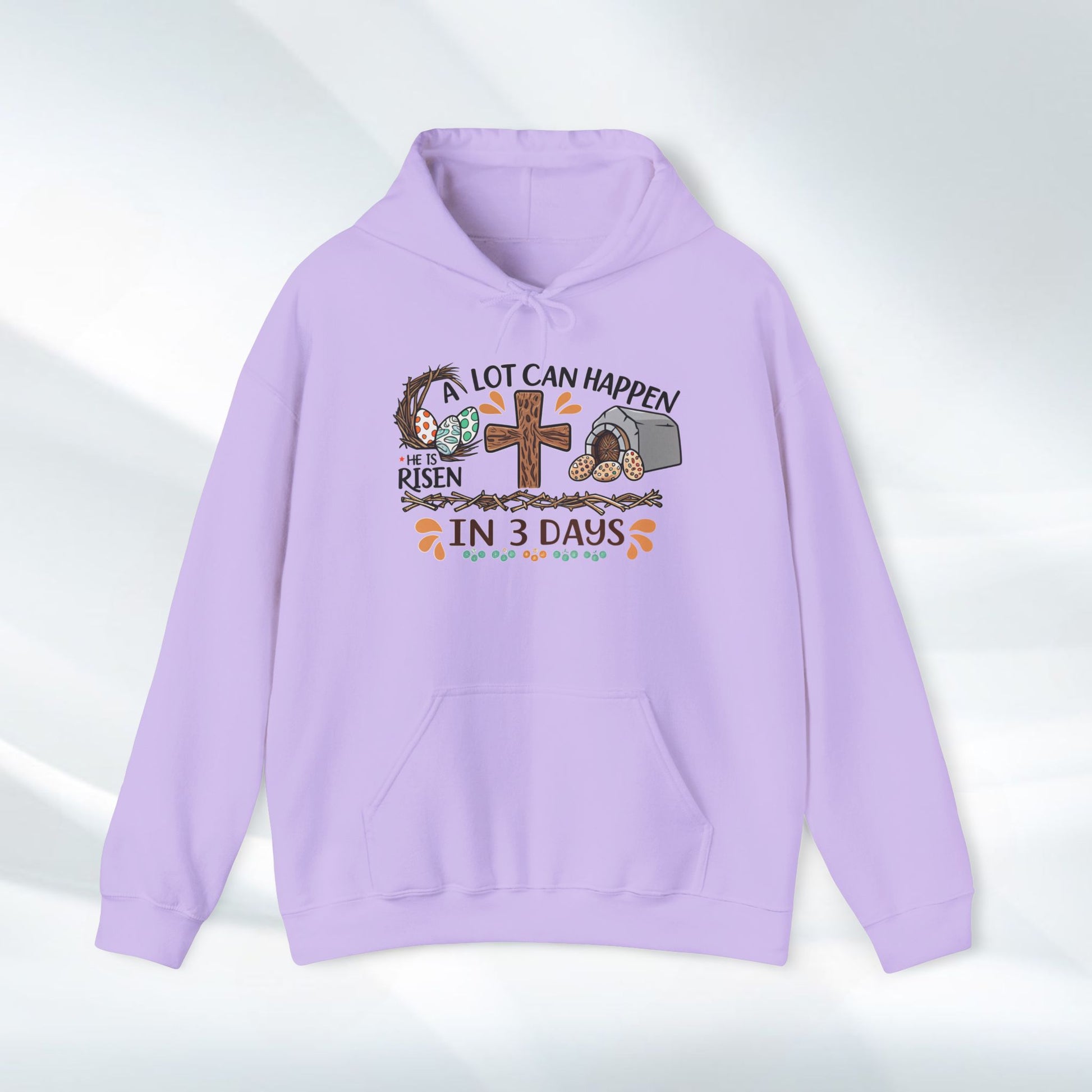 Inspirational Easter Hoodie - "A Lot Can Happen in 3 Days" - Unisex Heavy Blend Sweatshirt - GULLYDESIGN