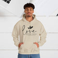 Inspirational Love Sweatshirt - Unisex Heavy Blend™ Hoodie with 1 Corinthians 13:8 - GULLYDESIGN