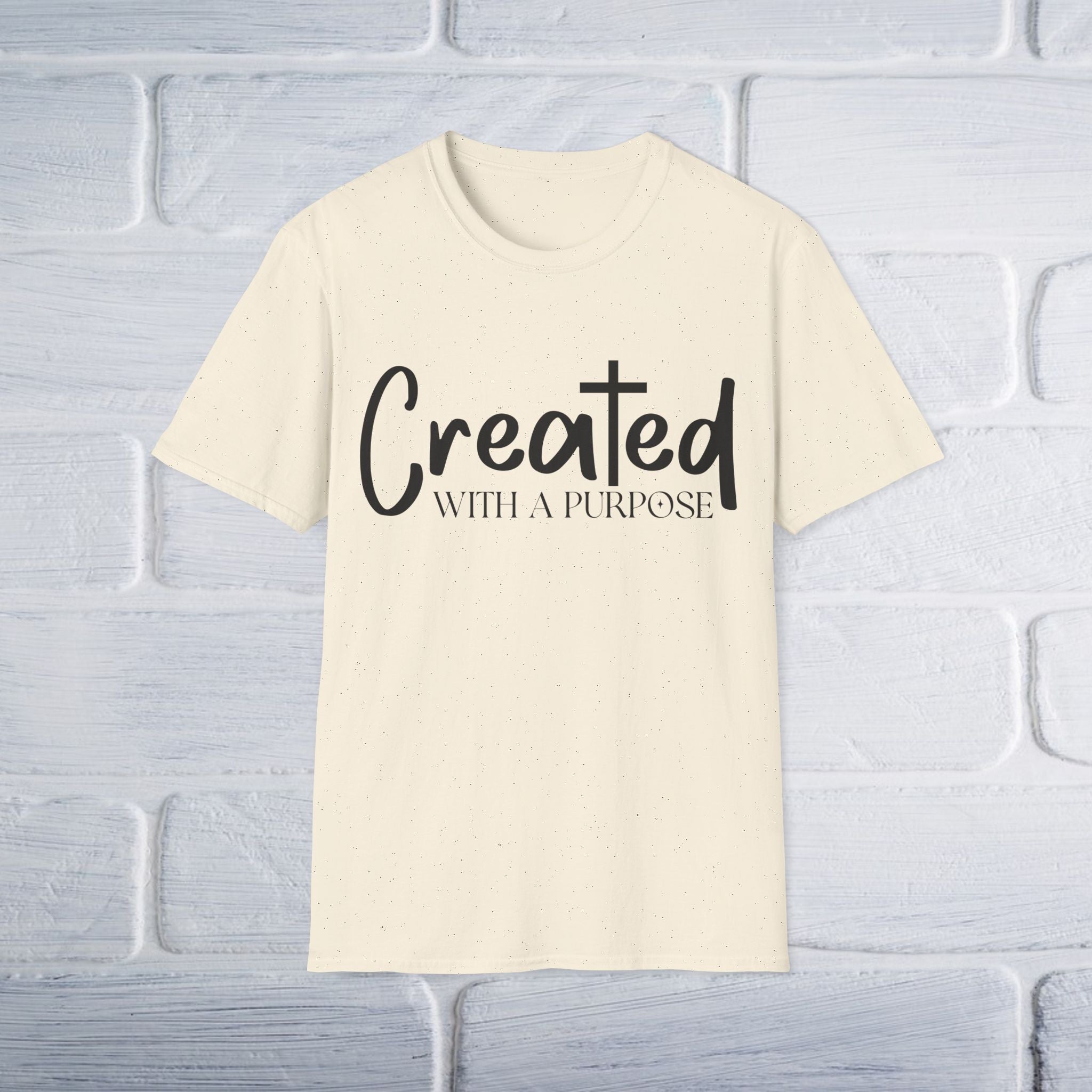 Created With A Purpose T-Shirt - Unisex Softstyle - GULLYDESIGN