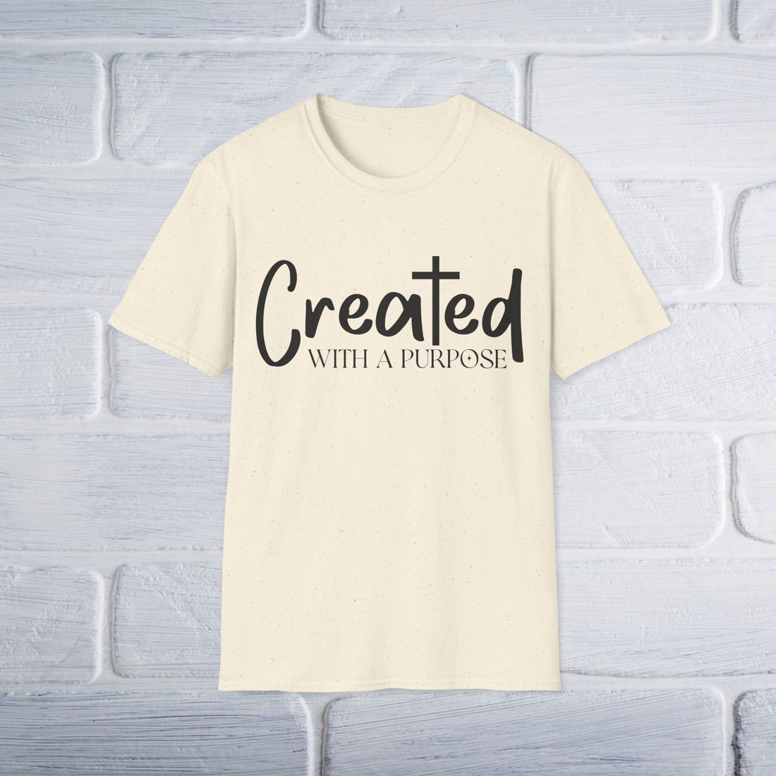 Created With A Purpose T-Shirt - Unisex Softstyle - GULLYDESIGN