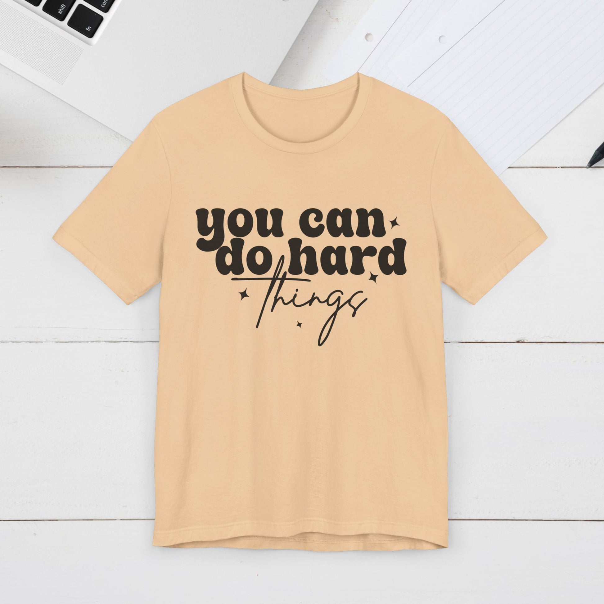 Motivational Quote Tee - "You Can Do Hard Things" - GULLYDESIGN