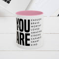 Inspirational Colorful Mug - Empowering Affirmations for Coffee Lovers - GULLYDESIGN