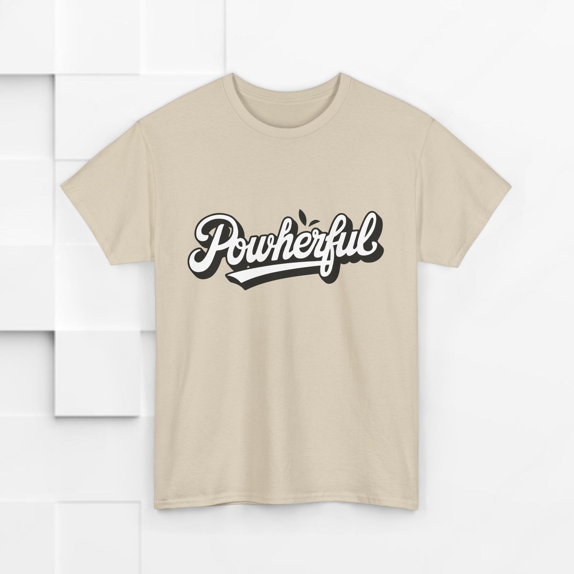 Unisex Heavy Cotton Tee - 'Powerful' Graphic Tee for Empowerment and Self-Expression - GULLYDESIGN