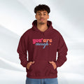 Inspirational Unisex Hoodie - 'You Are Enough' Motivational Sweatshirt for Self-Love & Positivity - GULLYDESIGN