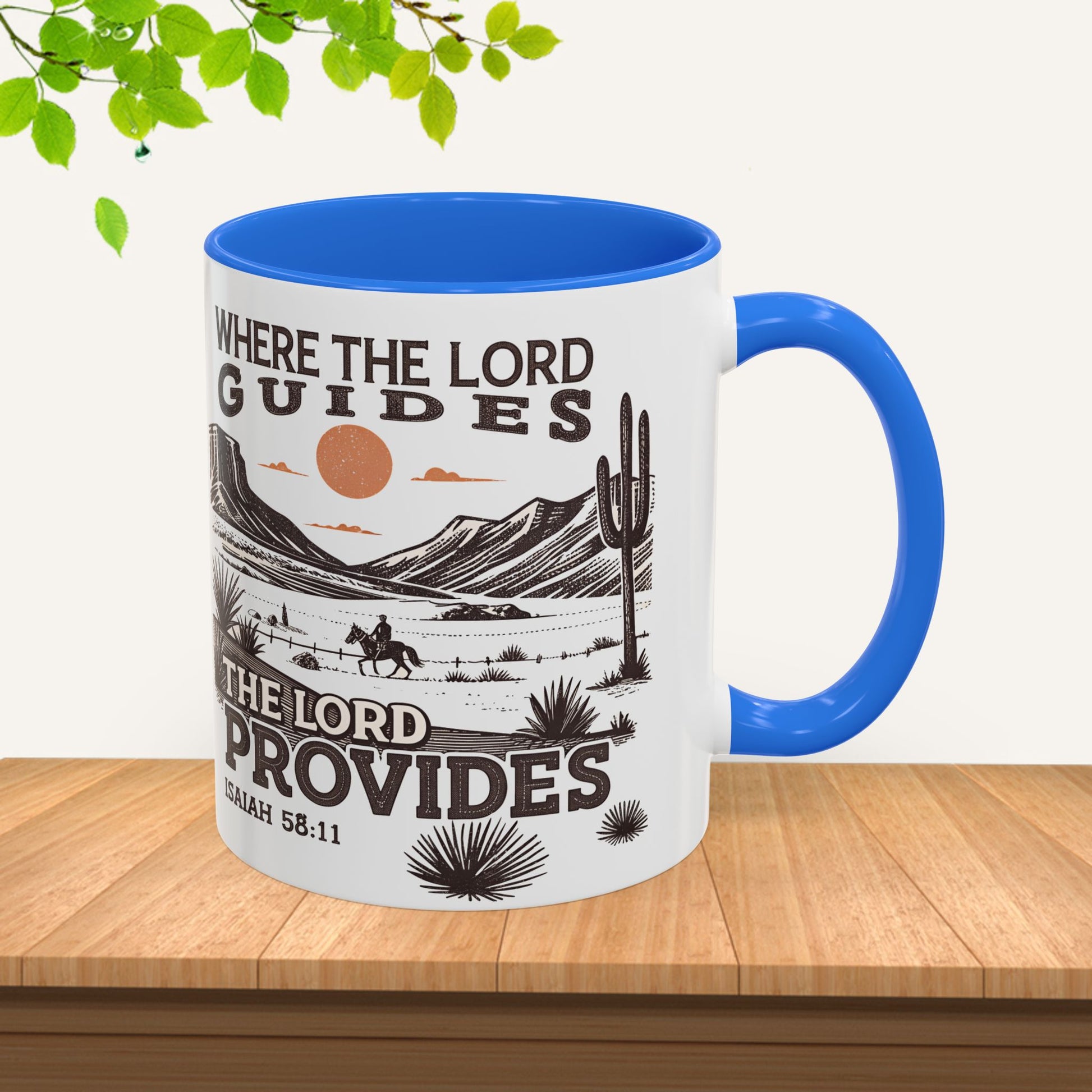 Inspirational Desert Scene Mug - 11oz & 15oz Colorful Coffee Cup for Faith & Encouragement - GULLYDESIGN