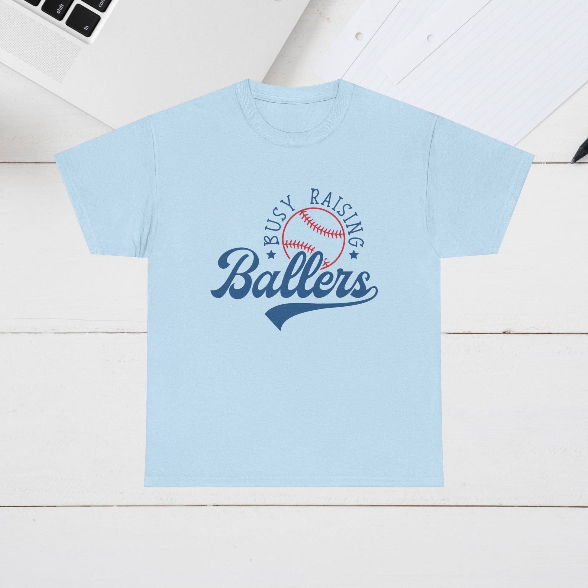 Busy Raising Ballers Unisex Heavy Cotton Tee - GULLYDESIGN