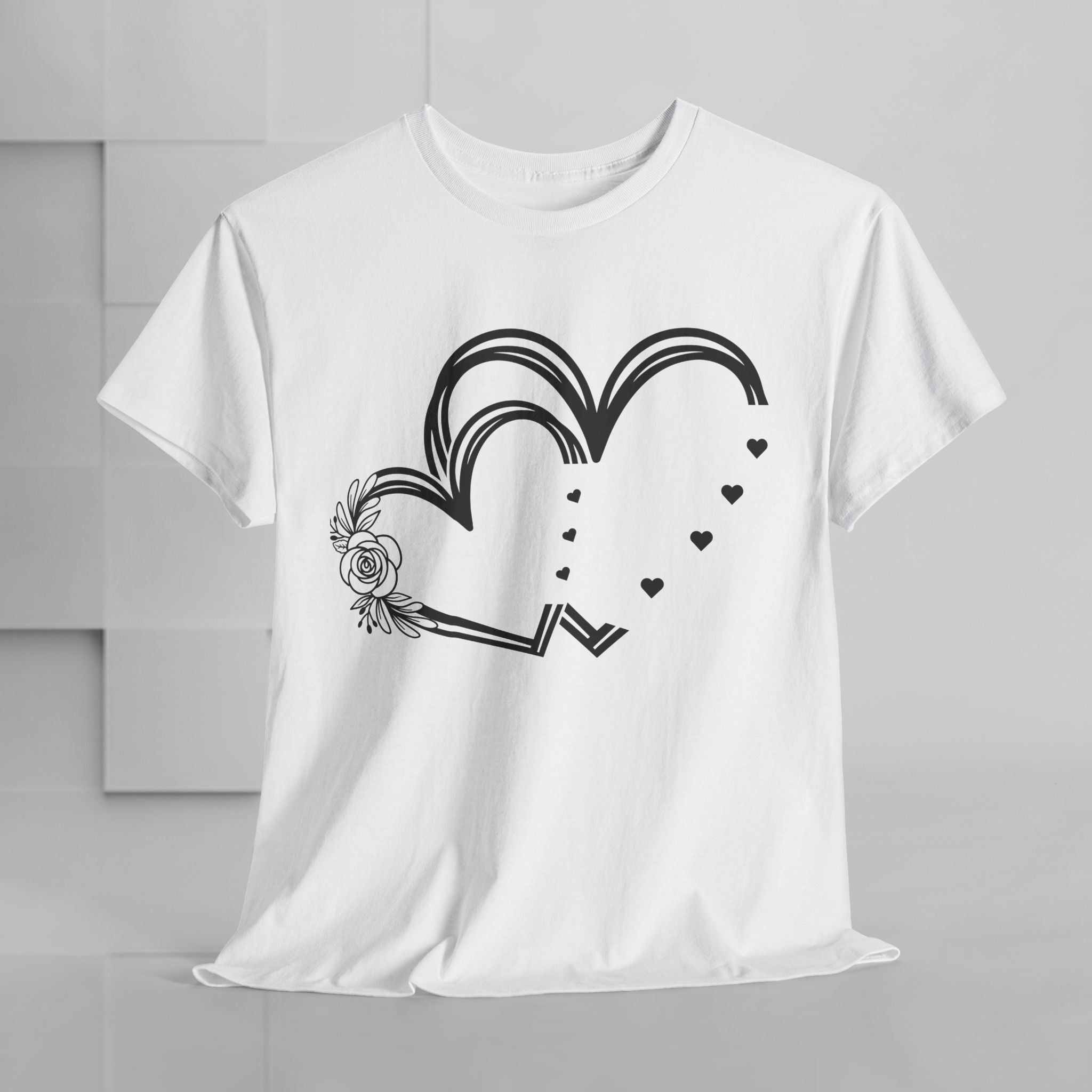 Heart Design Unisex Heavy Cotton Tee - Perfect for Valentine’s Day & Everyday Love
