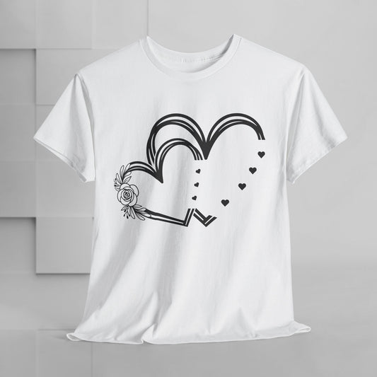 Heart Design Unisex Heavy Cotton Tee - Perfect for Valentine’s Day & Everyday Love