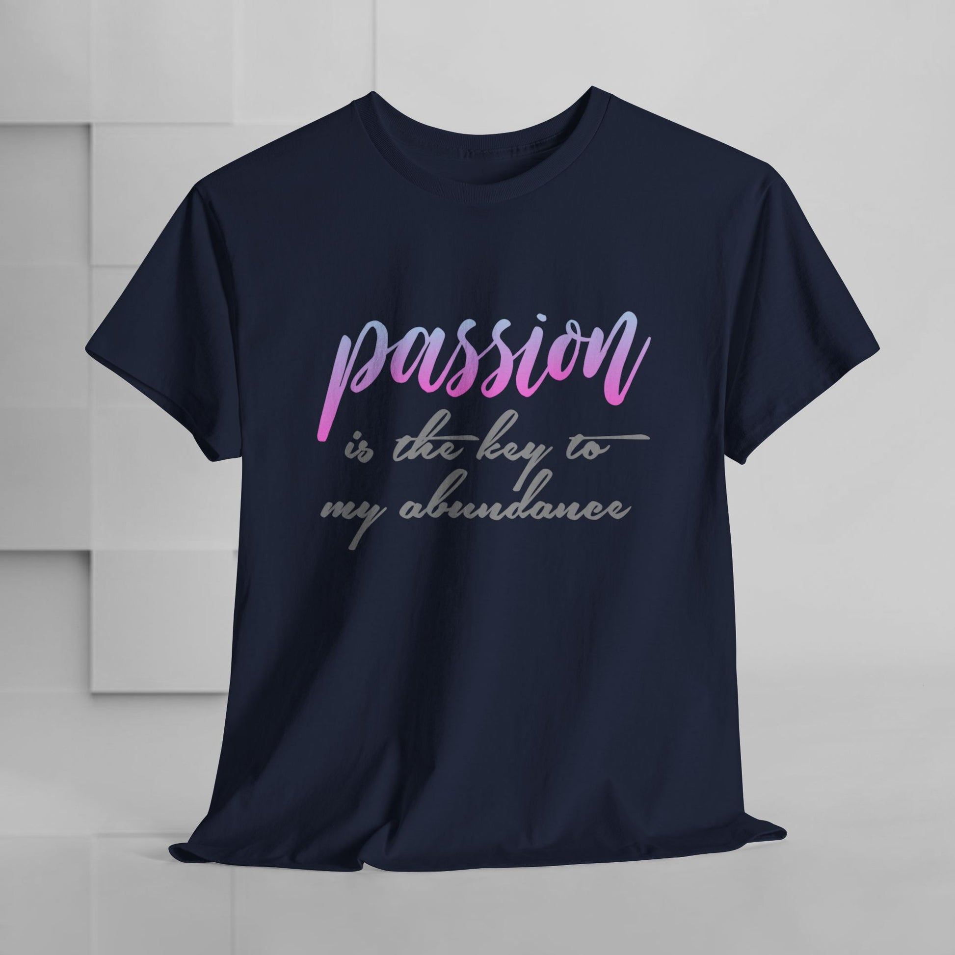 Passion is the Key Unisex Heavy Cotton Tee - Motivational T-Shirt for Inspiration and Abundance - GULLYDESIGN