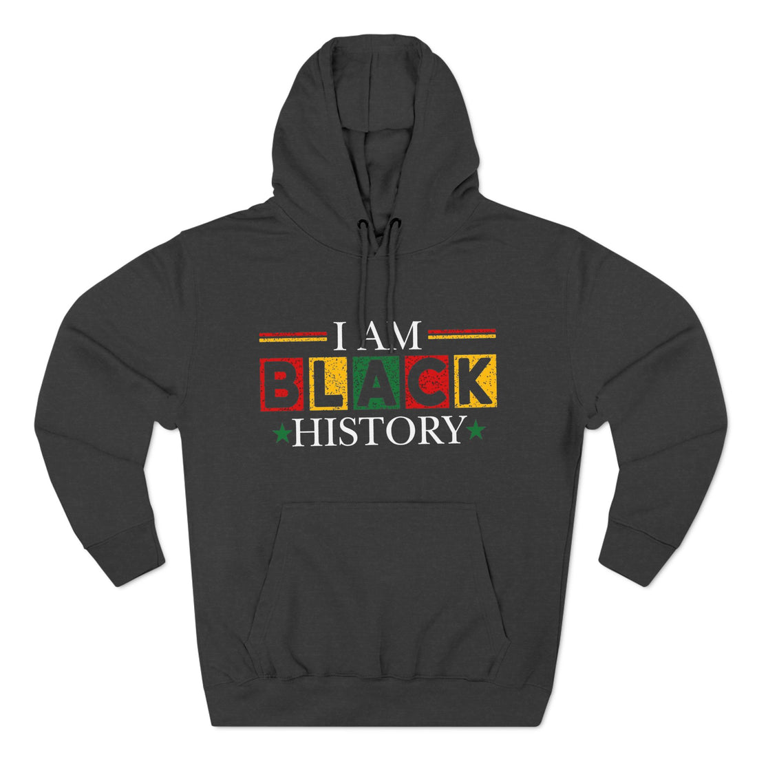 Black History Three-Panel Fleece Hoodie - Celebrate Identity & Culture - GULLYDESIGN