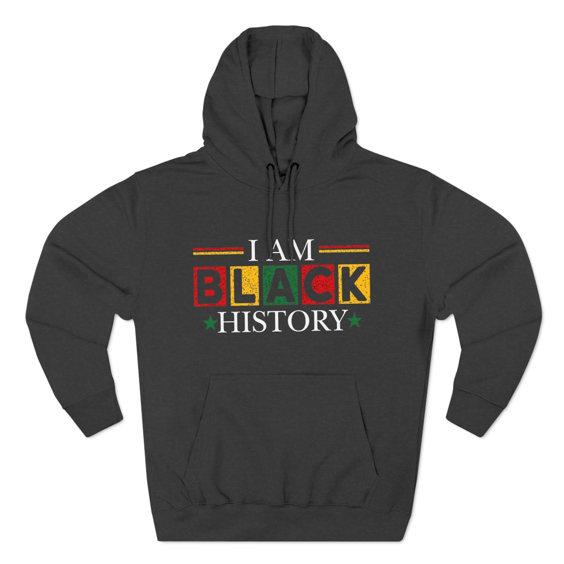 Black History Three-Panel Fleece Hoodie - Celebrate Identity & Culture - GULLYDESIGN