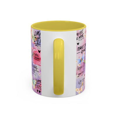 Inspirational Grateful and Thankful Butterfly Mug - Colorful 11oz & 15oz Coffee Cup with Motivational Quotes
