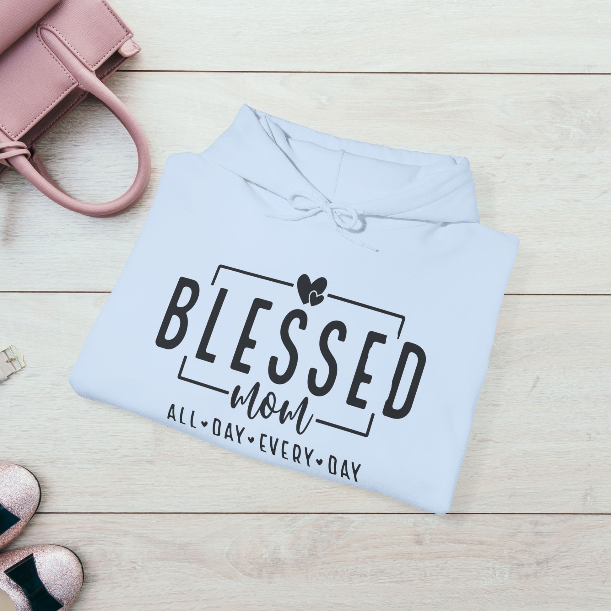 Blessed Mom Unisex Heavy Blend™ Hooded Sweatshirt - All Day Every Day - GULLYDESIGN