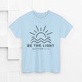 Inspirational Unisex Heavy Cotton Tee - 'Be The Light' Matthew 5:14 - GULLYDESIGN