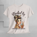 Fueled by Coffee & Chaos Unisex Tee - Fun Graphic Shirt for Coffee Lovers - GULLYDESIGN