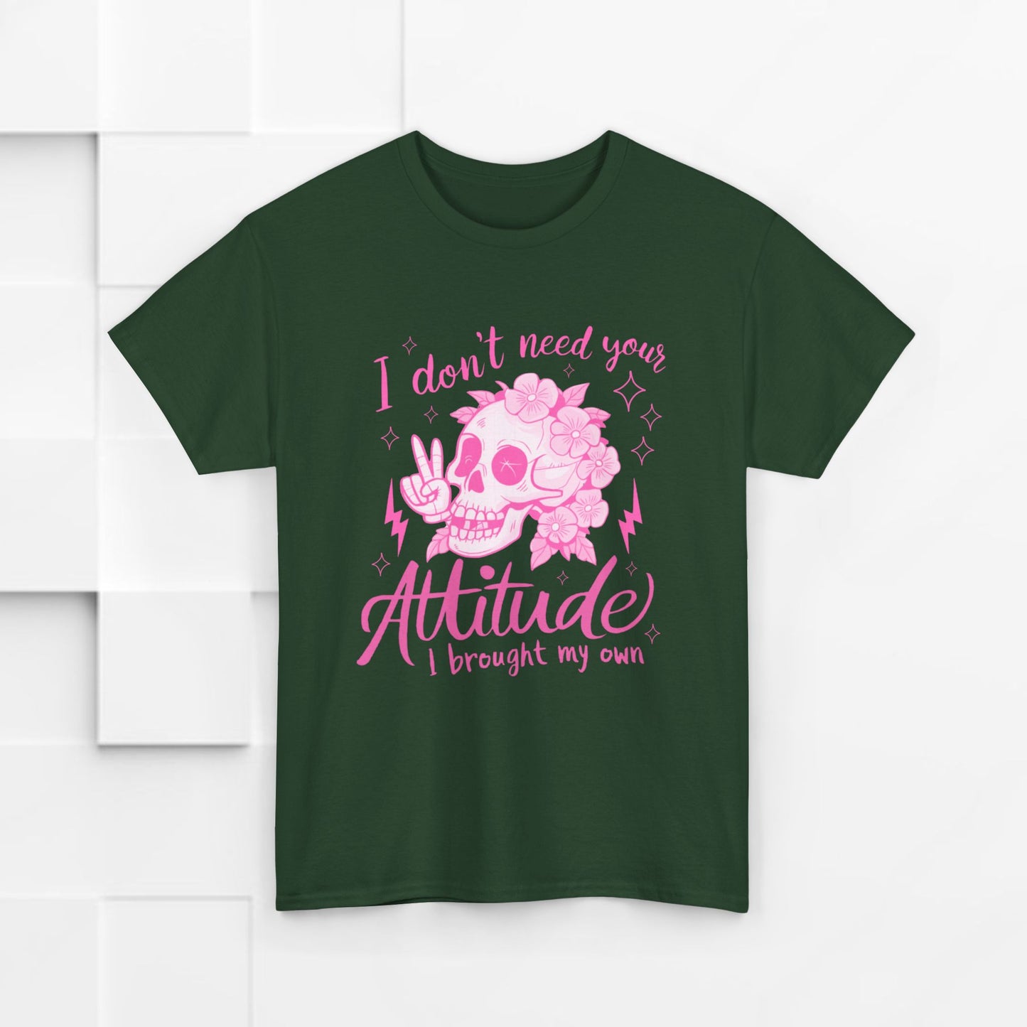 Unisex Heavy Cotton Tee - 'I Don't Need Your Attitude, I Brought My Own'