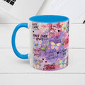 Inspirational Grateful and Thankful Butterfly Mug - Colorful 11oz & 15oz Coffee Cup with Motivational Quotes - GULLYDESIGN