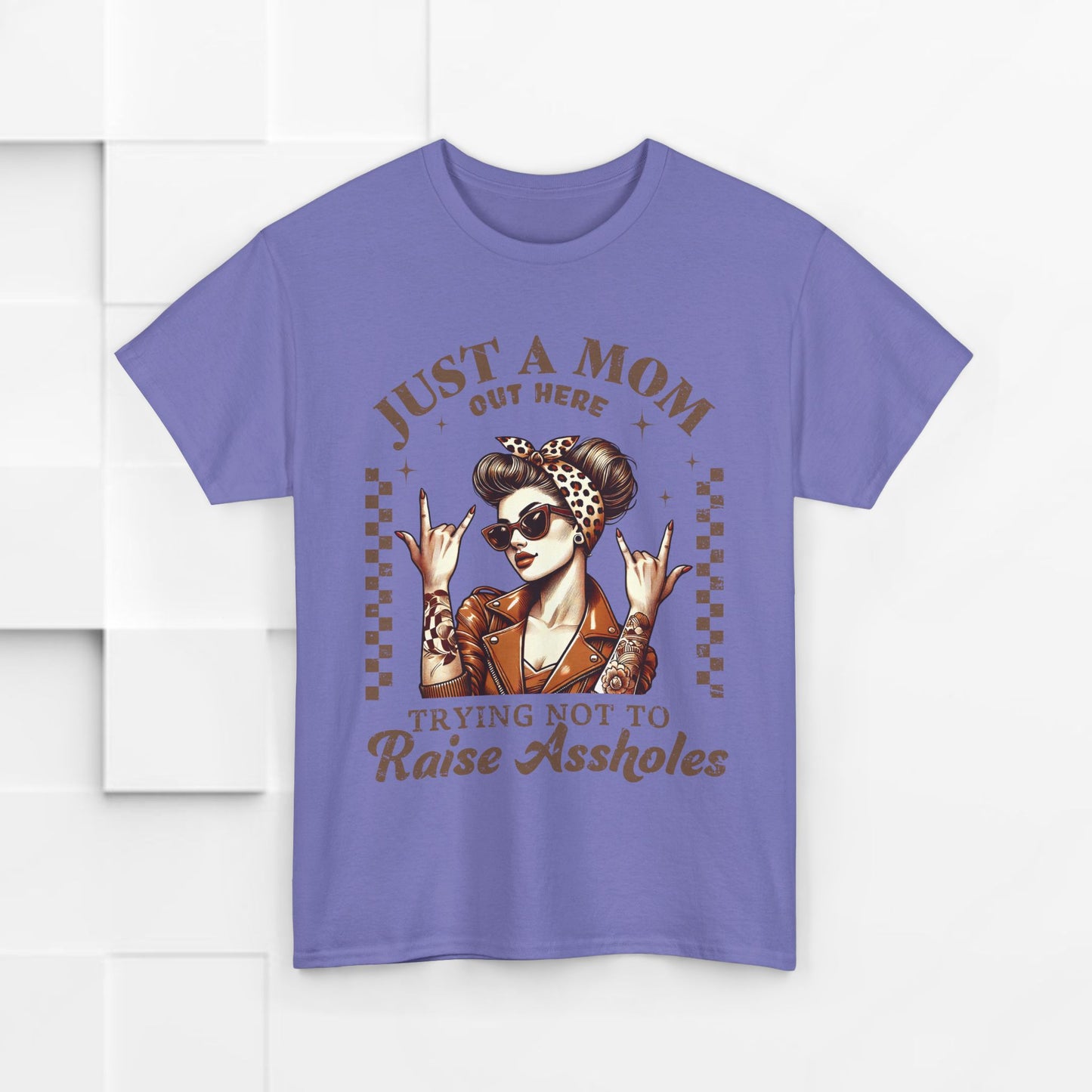 Just a Mom Unisex Heavy Cotton Tee - Funny Mom Shirt for Mother's Day