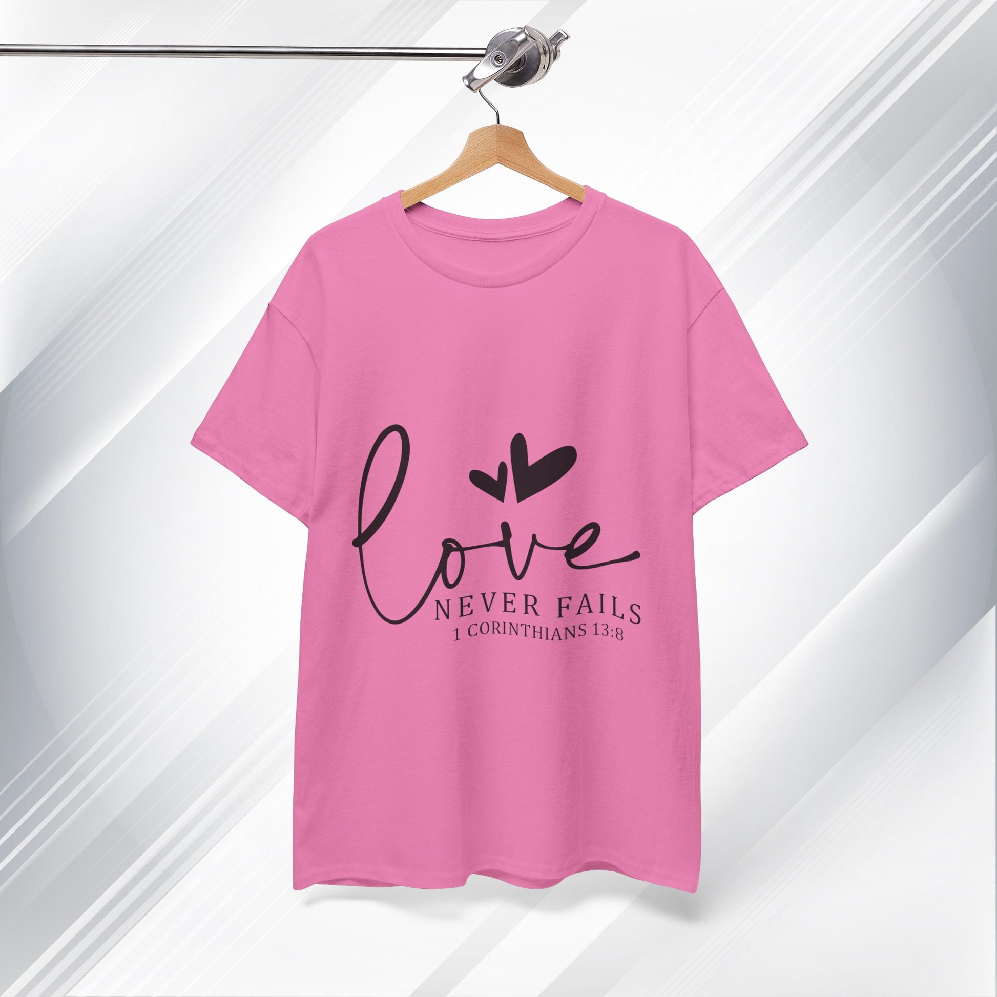 Love Never Fails Unisex Heavy Cotton Tee - Inspirational Christian T-Shirt - GULLYDESIGN
