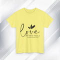 Love Never Fails Unisex Heavy Cotton Tee - Inspirational Christian T-Shirt - GULLYDESIGN