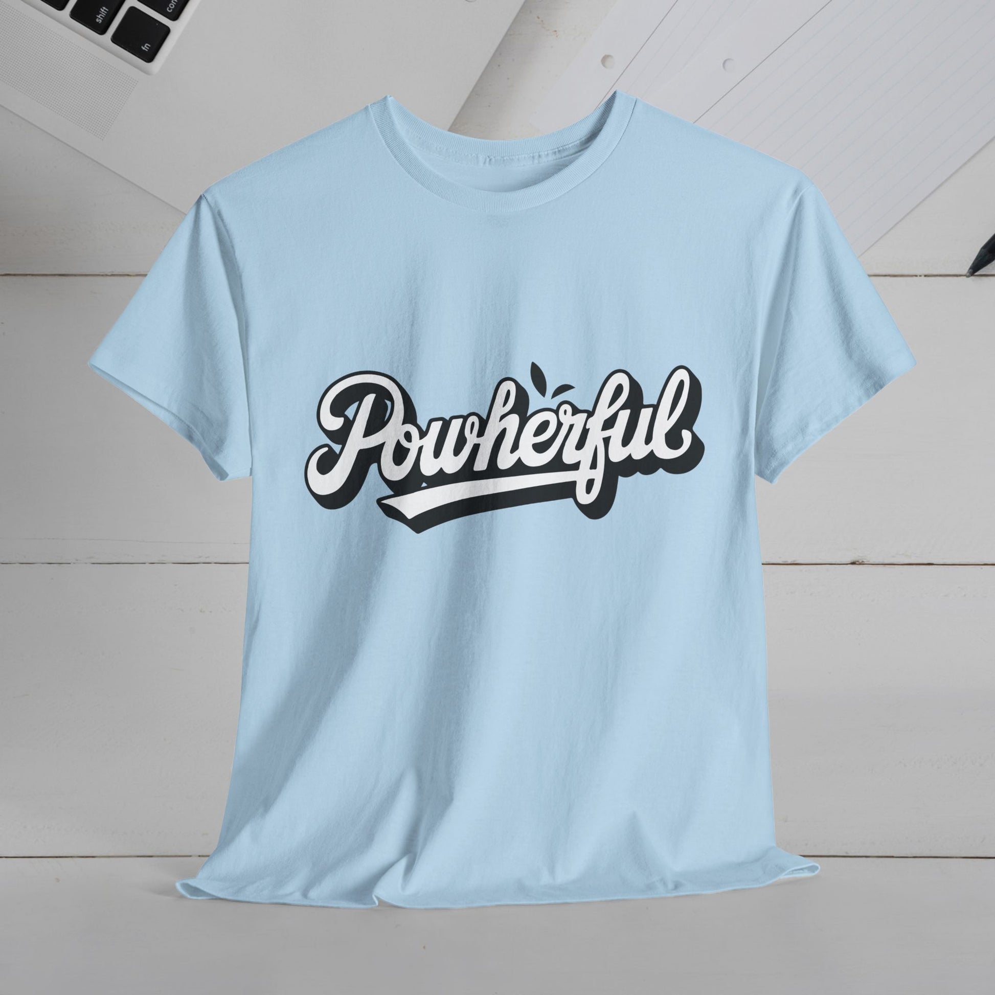 Unisex Heavy Cotton Tee - 'Powerful' Graphic Tee for Empowerment and Self-Expression - GULLYDESIGN