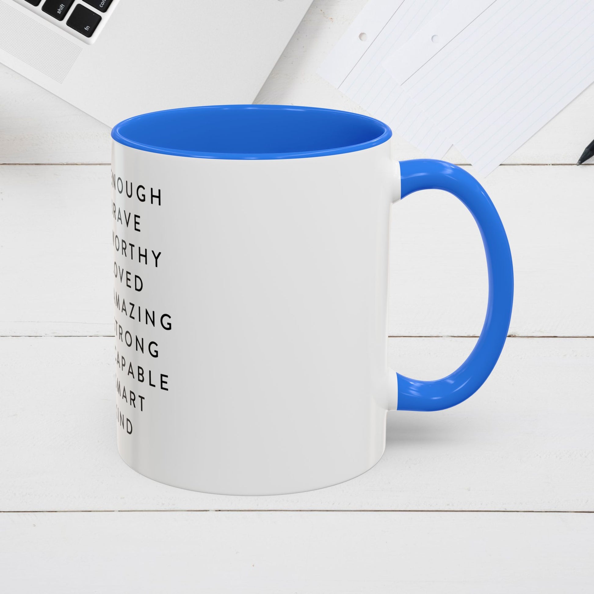 Inspirational Colorful Mug - Empowering Affirmations for Coffee Lovers - GULLYDESIGN