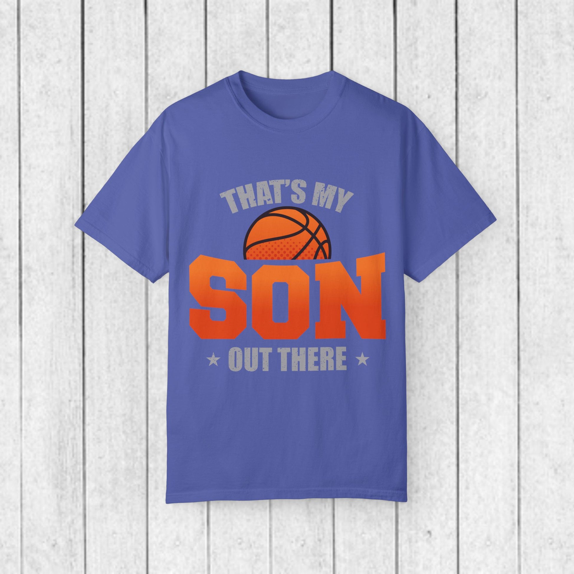 That's My Son Basketball T-Shirt - Unisex Garment-Dyed Tee for Proud Parents - GULLYDESIGN