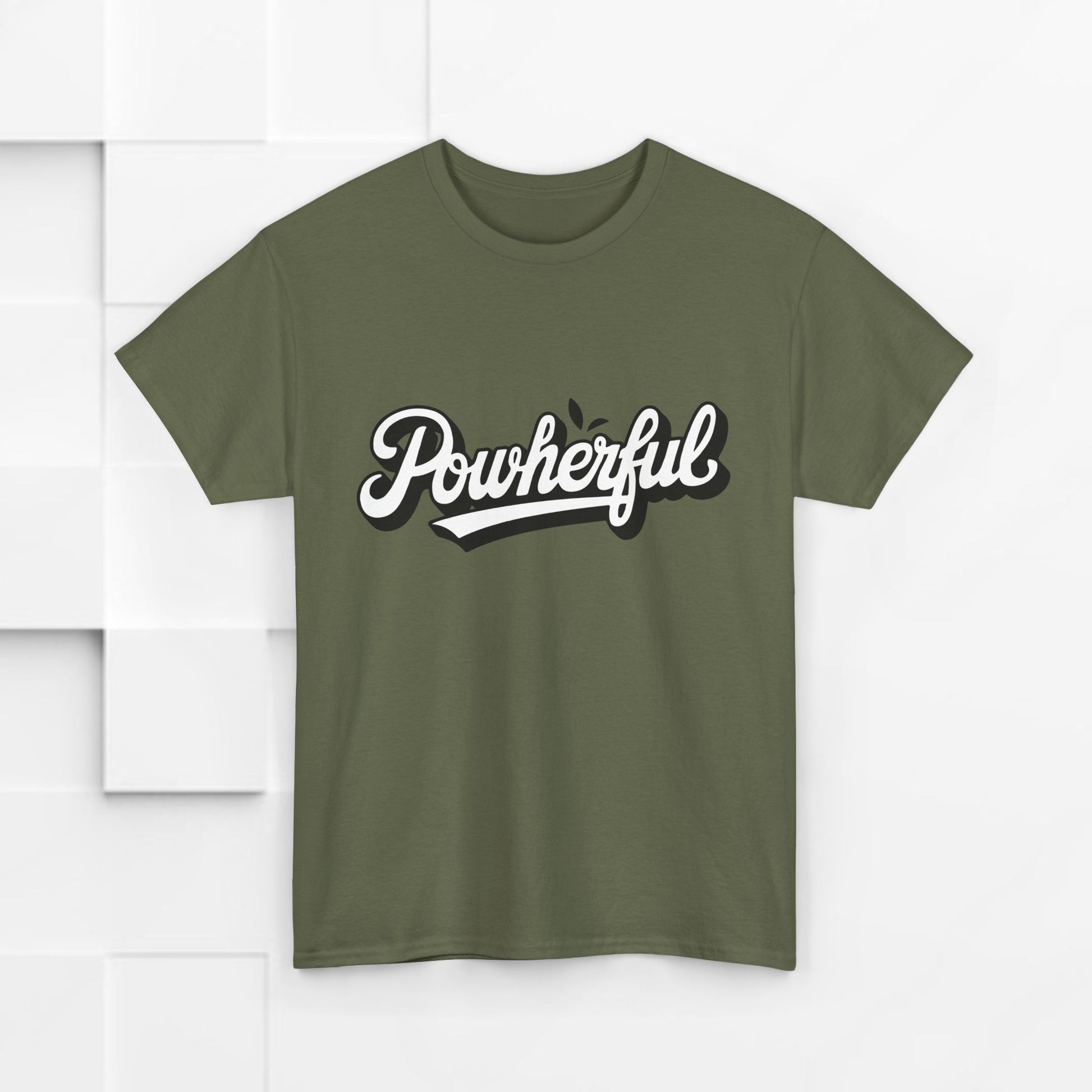Unisex Heavy Cotton Tee - 'Powerful' Graphic Tee for Empowerment and Self-Expression - GULLYDESIGN