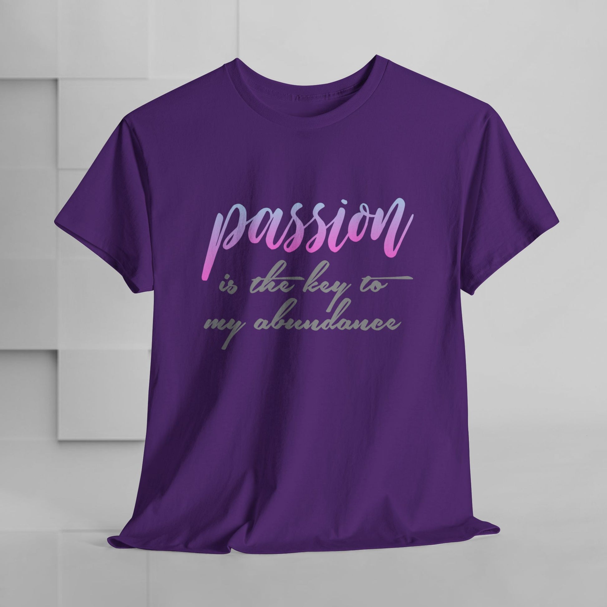 Passion is the Key Unisex Heavy Cotton Tee - Motivational T-Shirt for Inspiration and Abundance - GULLYDESIGN