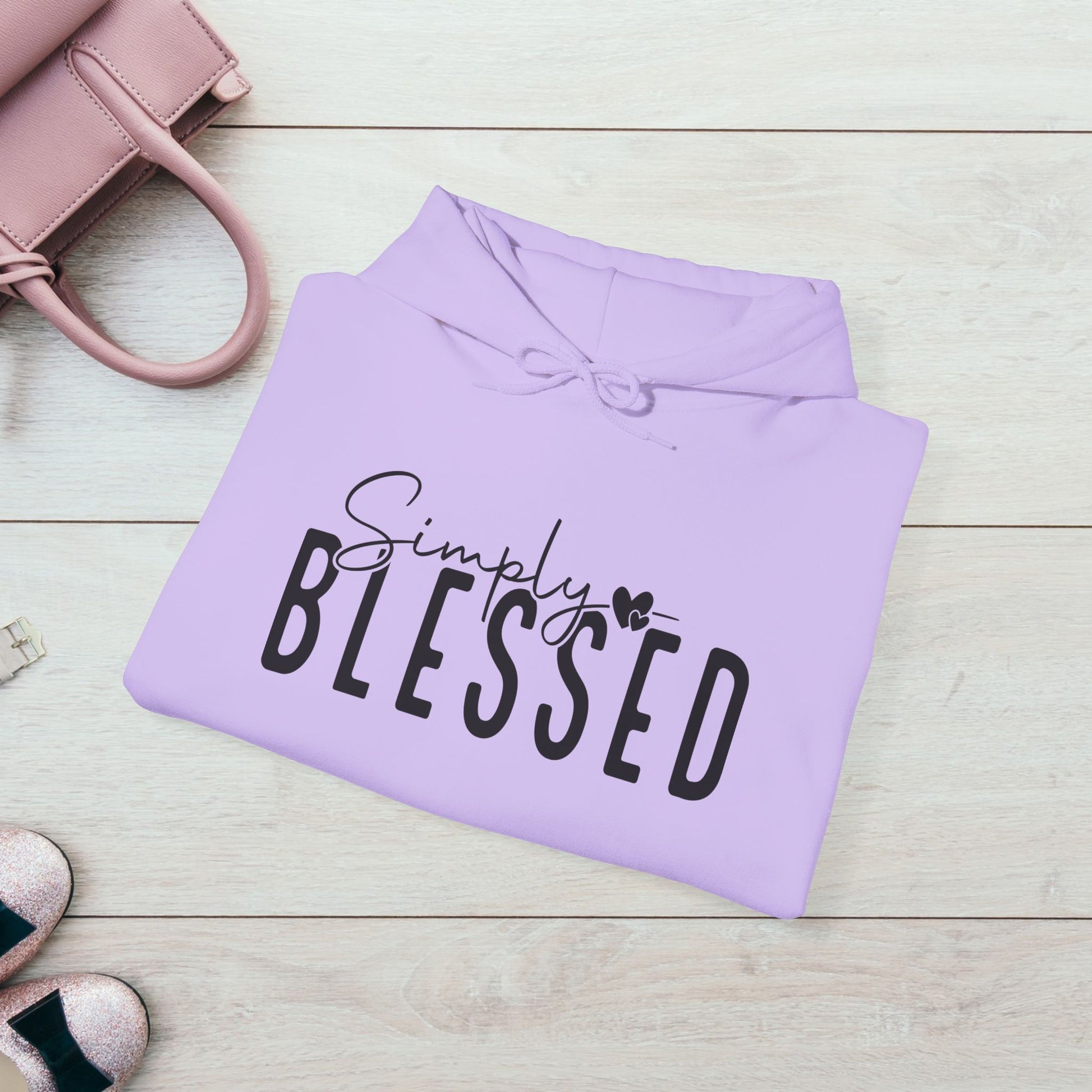Simply Blessed Unisex Heavy Blend Hooded Sweatshirt - Cozy Casual Wear for Mindfulness and Gratitude - GULLYDESIGN