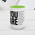 Inspirational Colorful Mug - Empowering Affirmations for Coffee Lovers - GULLYDESIGN
