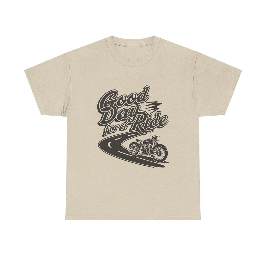 Good Day for a Ride Unisex Heavy Cotton Tee - Perfect for Motorcycle Enthusiasts