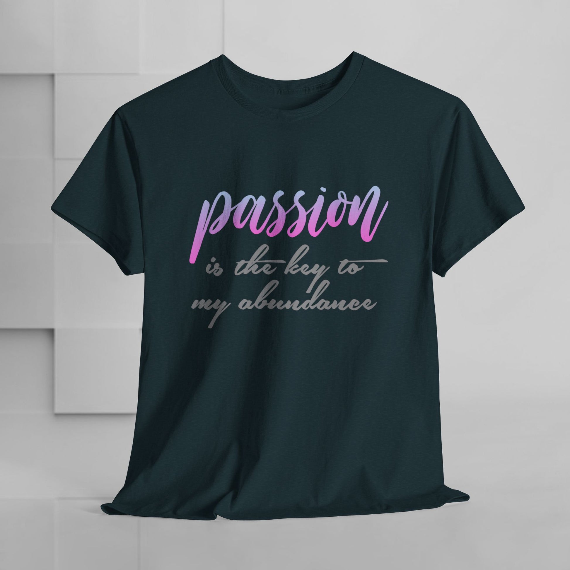 Passion is the Key Unisex Heavy Cotton Tee - Motivational T-Shirt for Inspiration and Abundance - GULLYDESIGN