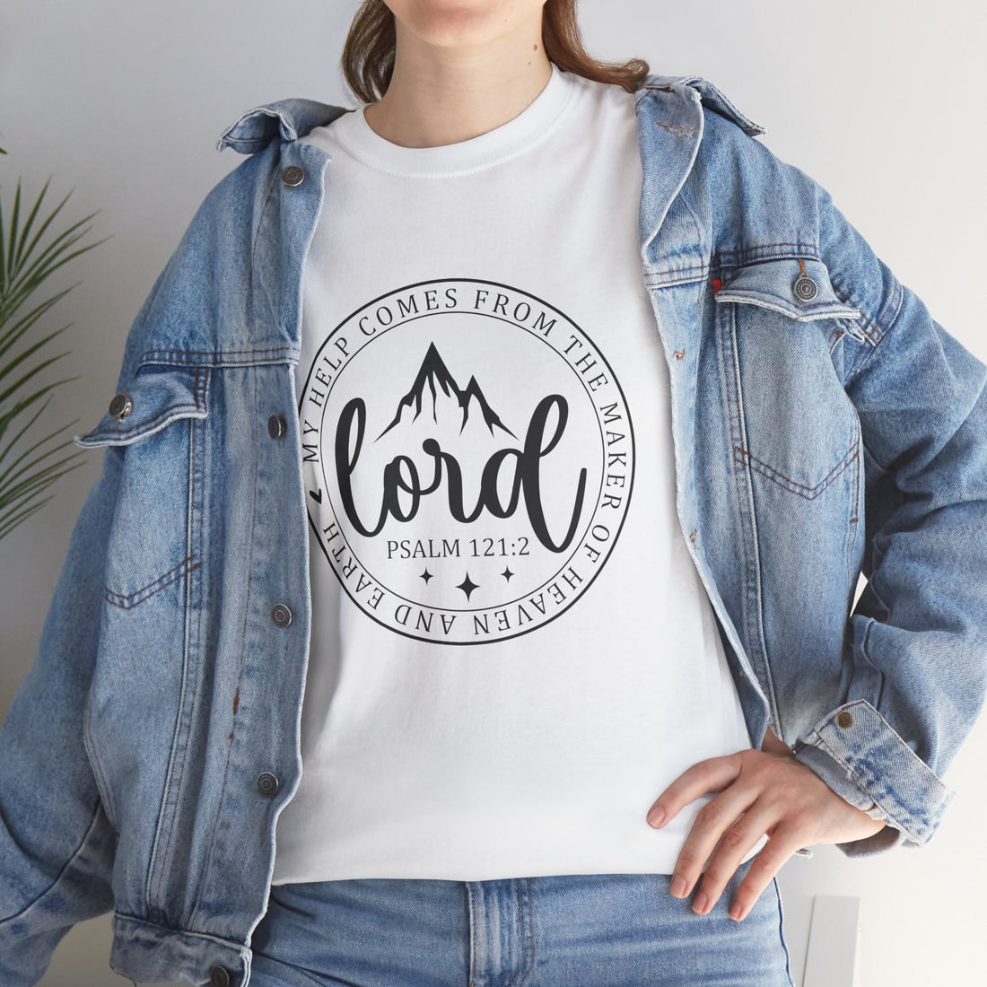 Lord Heavy Cotton Tee - Psalm 121:2 Inspirational Apparel - GULLYDESIGN
