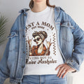 Just a Mom Unisex Heavy Cotton Tee - Funny Mom Shirt for Mother's Day - GULLYDESIGN
