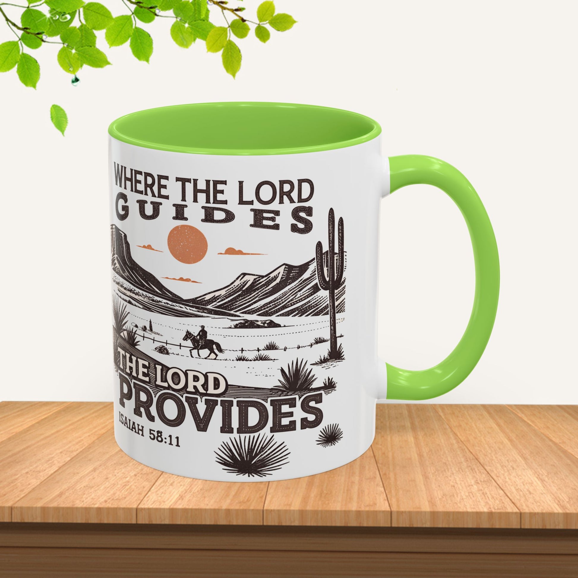 Inspirational Desert Scene Mug - 11oz & 15oz Colorful Coffee Cup for Faith & Encouragement - GULLYDESIGN