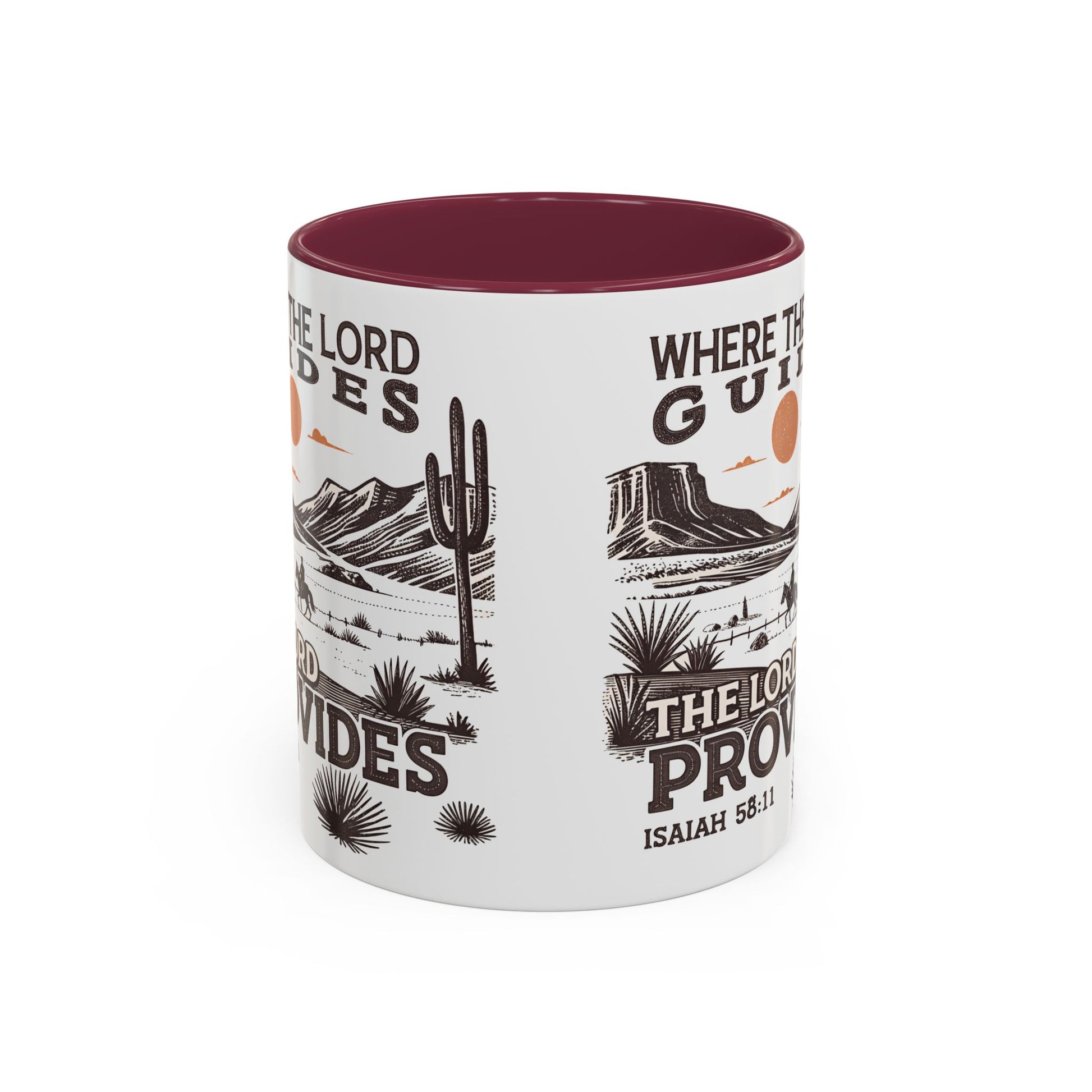 Inspirational Desert Scene Mug - 11oz & 15oz Colorful Coffee Cup for Faith & Encouragement - GULLYDESIGN