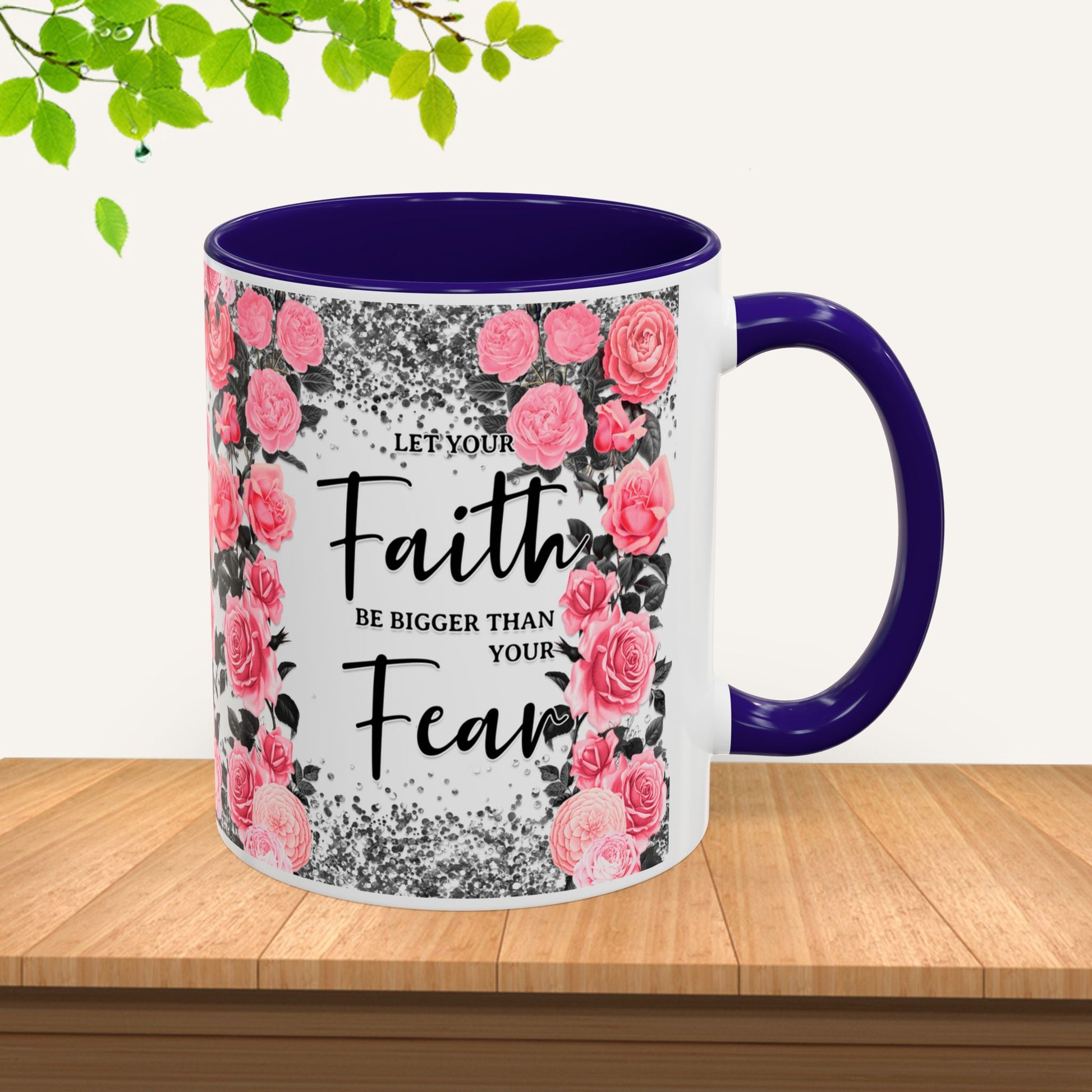 Colorful Floral Faith Mugs - Inspirational Coffee Cups for Home & Gifts - GULLYDESIGN