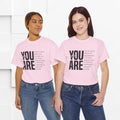You Are Enough Unisex Heavy Cotton Tee | Inspirational Graphic Tee for Self-Love and Positivity - GULLYDESIGN