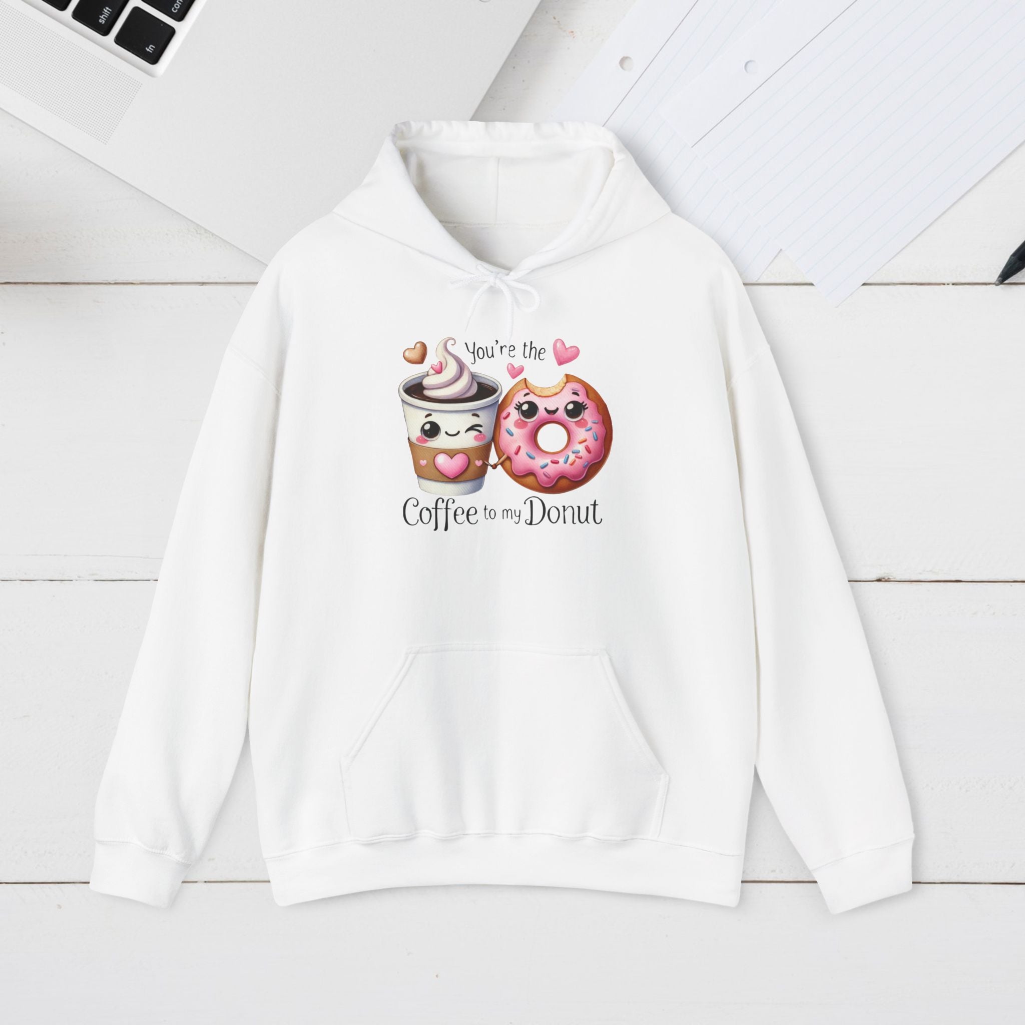 Cute Coffee & Donut Hoodie - You're the Coffee to My Donut Sweatshirt - GULLYDESIGN