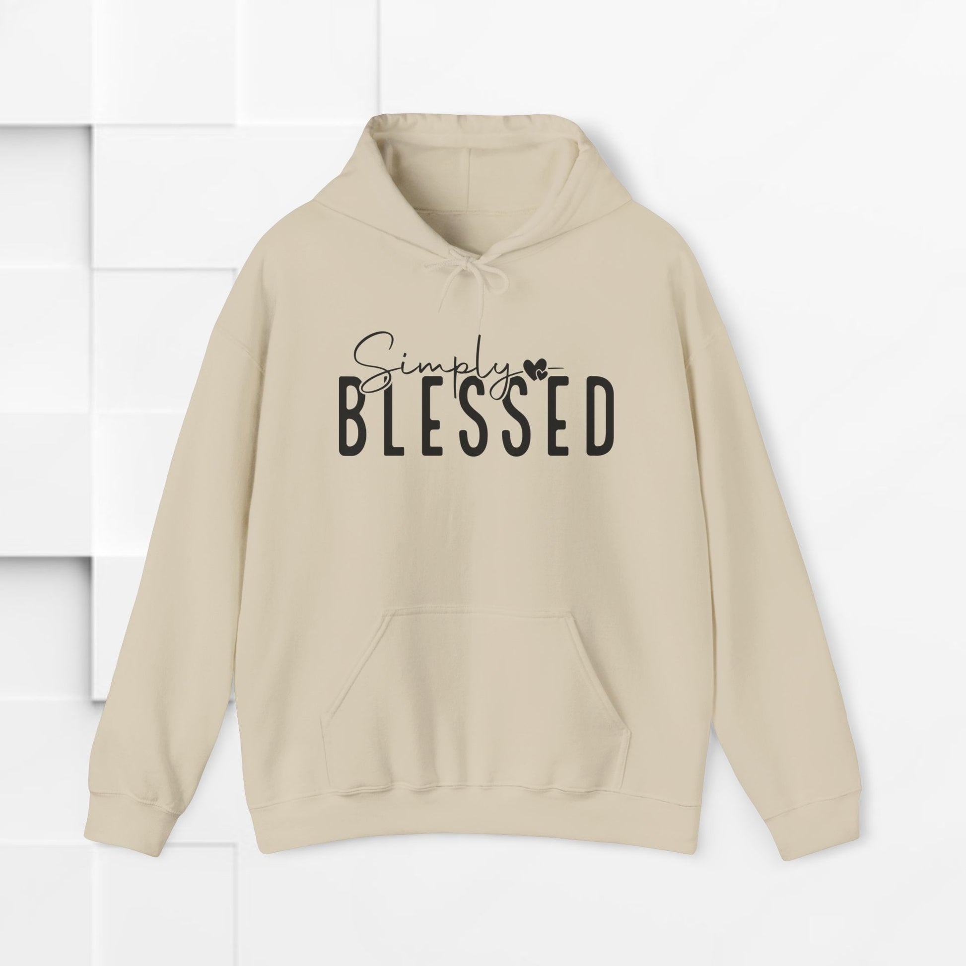 Simply Blessed Unisex Heavy Blend Hooded Sweatshirt - Cozy Casual Wear for Mindfulness and Gratitude - GULLYDESIGN