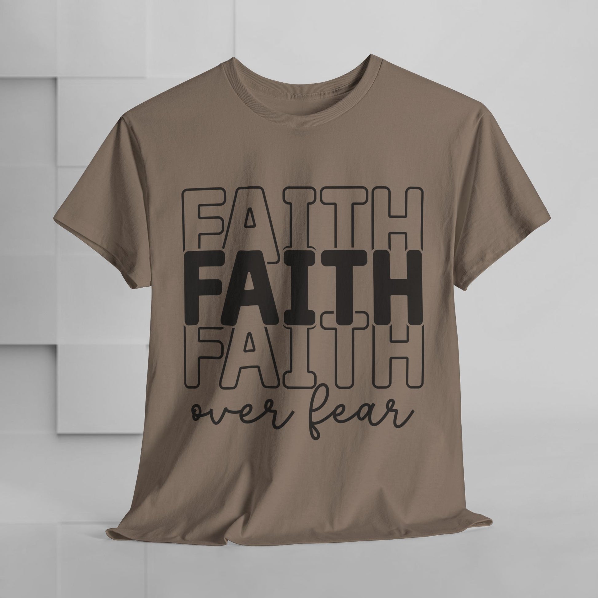 Faith Over Fear Unisex Heavy Cotton Tee - Inspirational T-Shirt - GULLYDESIGN