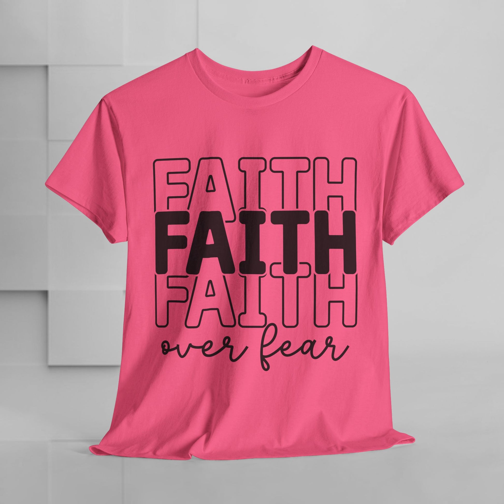 Faith Over Fear Unisex Heavy Cotton Tee - Inspirational T-Shirt - GULLYDESIGN