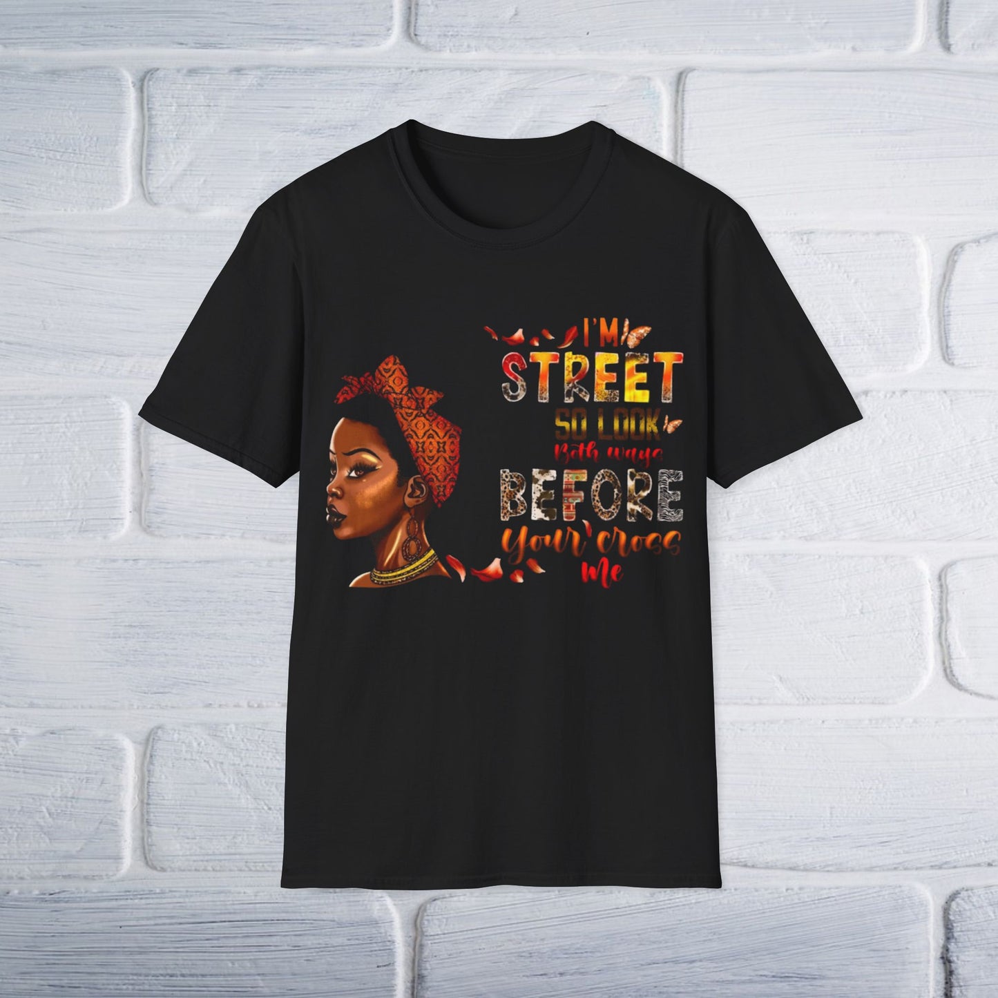 Street Attitude Unisex T-Shirt, Urban Graphic Tee, Cross Me Shirt, Cool Grunge Tee, Retro Style Top - GULLYDESIGN